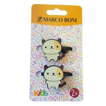 Imagem de Kit Com 2 Elásticos de Cabelo Infantil Gatinho Marco Boni, Preto