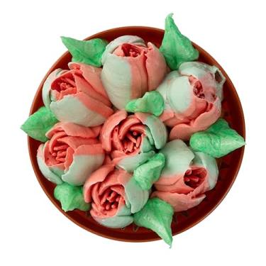 Imagem de Ponta russa da Pastry Tek, 1 ponta para decoração de bolo rosa - #1, resistente à corrosão, ponta de decoração de aço inoxidável para cobertura, lavável na máquina de lavar louça, decorar cupcakes, bolos ou biscoitos