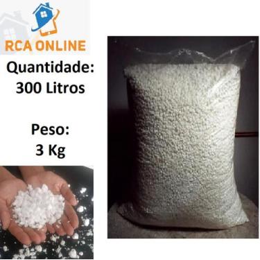 Imagem de Flocos de Isopor 3 Kg (300 Litros) - Enchimento de Puffs e Almofadas -