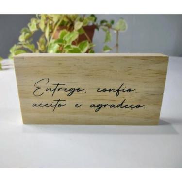 Imagem de Enfeite Para Rack Ou Estante Placa Com Frases Decorativas - LU JPDECOR