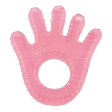 Imagem de Mordedor Bebês Mão Com Água Refrescante Silicone - Company Kids, Rosa
