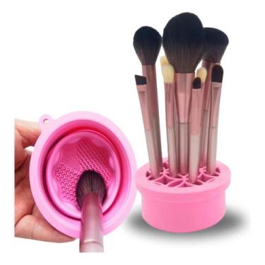 Imagem de Limpador De Maquiagem Pincel Silicone Retrátil Organizador - Alwy, Ros