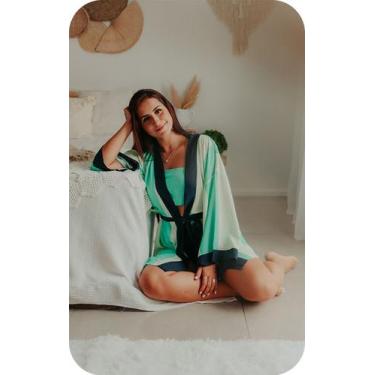 Imagem de Kimono Listrado Verde - Clã Authentic Outfit, Único