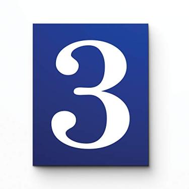 Imagem de Kantu 2113004 Azulejo de cerâmica azul royal número de endereço, 6,35 cm C x 5 cm L x 0,60 cm A