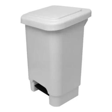 Imagem de Cesto De Lixo 15L Com Pedal Branca - JSN