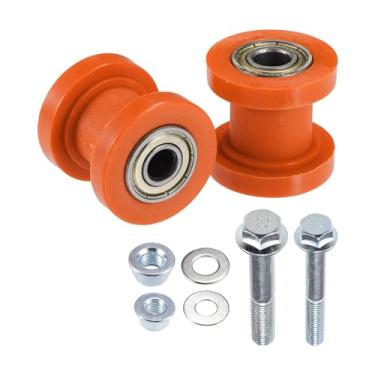 Imagem de Hihaha Tensor de polia de rolo de corrente com junta de porca de parafuso/tensor de guia de roda para motocicleta mini bicicleta ATV 125cc 140cc 160cc XR125 Dirt Bike/Plástico durável 8 mm 10 mm / 2