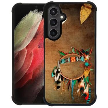 Imagem de CARLOCA Compatível com Samsung Galaxy S23 FE, capa para Samsung S23 FE, padrão indiano com ponta de flecha nativa americana, capa para Samsung S23 FE, ultra proteção, à prova de choque, de silicone