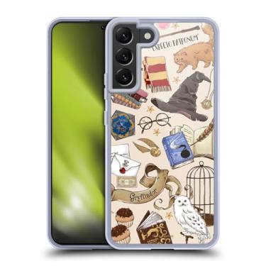 Imagem de Head Case Designs Capa de gel macio oficialmente licenciada Harry Potter Hogwarts com estampa de Relíquias da Morte XXXVII compatível com Samsung Galaxy S22+ 5G