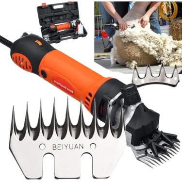 Imagem de Tosquiadeira elétrica para tosquiar ovelhas -1200W 220V 6 velocidades de marchas, (para novatos/qualificados), para lã de pele em ovelhas, cabras, gado e outros animais de estimação, 9 （reto