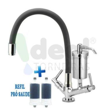 Imagem de Torneira Cozinha Com Filtro Bancada Colorida Flexível C-66 Várias Core