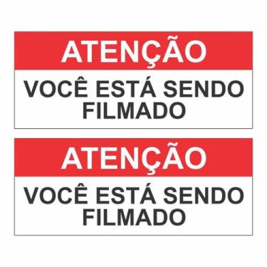 Imagem de Kit 2 Adesivos Você Está Sendo Filmado - Adesivo Rei