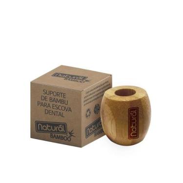 Imagem de Suporte de bambu para escova dental organico natural