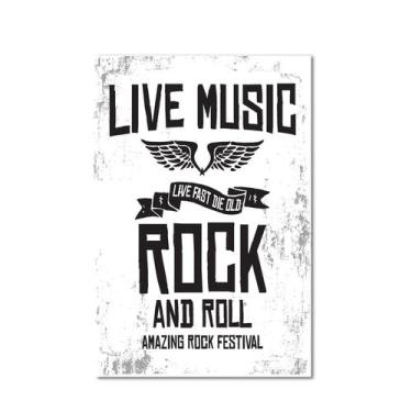 Imagem de Placa Decorativa MDF Live Music - Quartinhos