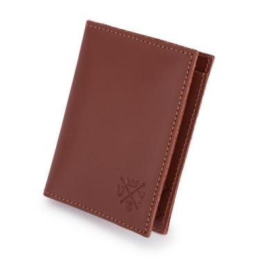 Imagem de Carteira Em Couro Masculina Slim Pequena Porta Cnh Cartão e Notas - Pa