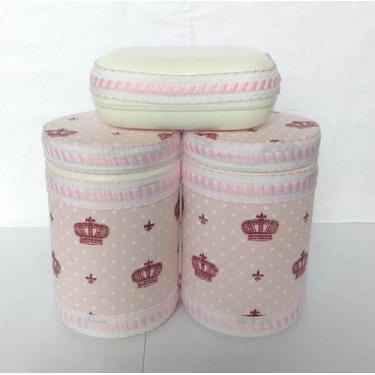 Imagem de Kit Decorativo de Pote Infantil, com 2 potes e 1 saboneteira - Laços E
