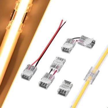 Imagem de 10 Conector Linear Emenda Para Fita De Led 10mm 120/240 Leds - VLED