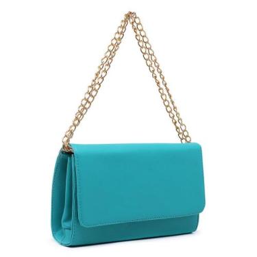 Imagem de Bolsa Feminina Clutch Casual Transversal Tiracolo Verde Claro - CM Sho