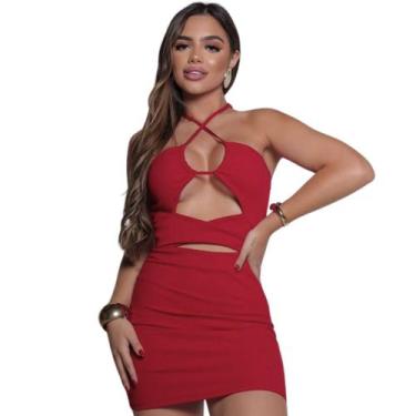 Imagem de Vestidos Curto Festa Balada Noite Reveillon Recortes Paetes - Look Dre