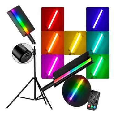 Imagem de Bastão Iluminação Tubo Com Led Rgb Luxceo 36w Fotos Tripe 2m - DGM