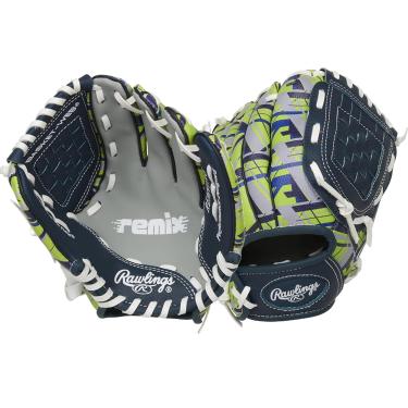 Imagem de Rawlings | REMIX T-Ball & Luva de beisebol juvenil | arremesso para a direita | 23 cm | Verde