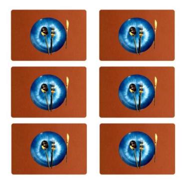 Imagem de 4 Jogo Americano Couro Impermeável Limpa Facil Para Mesa - Genertoy