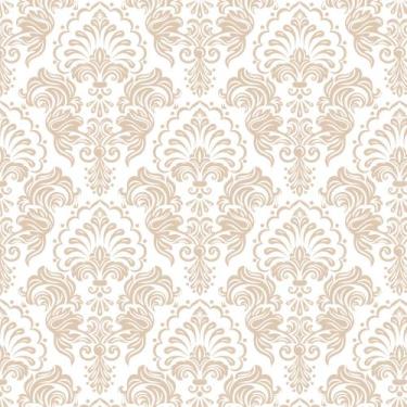 Imagem de Papel de Parede Autocolante Vinil Arabesco Mix Bege Fundo Claro - Deco