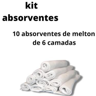 Imagem de kit absorvente de melton para fralda ecológica - Cantinho da Sammy