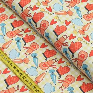 Imagem de Tecido Estampado para Patchwork - Bakery 05 (0,50x1,40) - Fabricart