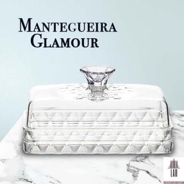 Imagem de Mantegueira Glamour Cristal Porta Manteiga com Tampa - PLASUTIL
