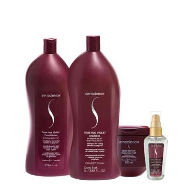 Imagem de Kit Senscience True Hue Violet Shampoo Condicionador L Máscara Óleo (4