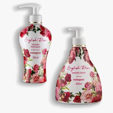 Imagem de Kit English Rose Mahogany Sabonete Liquido 400ml e Hidratante 350ml