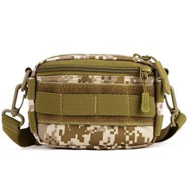 Imagem de UNISTRENGH Bolsa tática Molle Mini Modular Admin Pouch para colete tático peitoral bolsa utilitária ferramenta bolsa tática EDC (camuflagem do deserto)