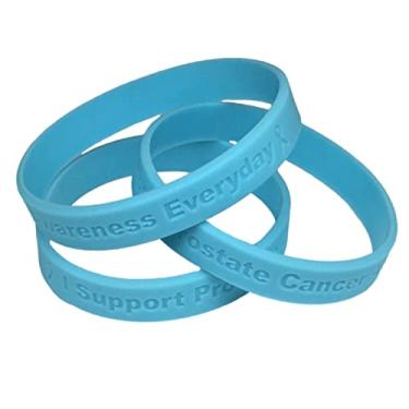 Imagem de Jeirles Wholesale 100 pulseiras de silicone de grau médico 100% conscientização sobre o câncer de próstata I Support I Support, 8 inch, Silicone Borracha, silicone