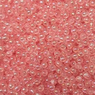 Imagem de 500 Miçanga Pérola Translúcida Irisada 6mm Bola Missanga Bijuteria Artesanato (Rosa Claro)