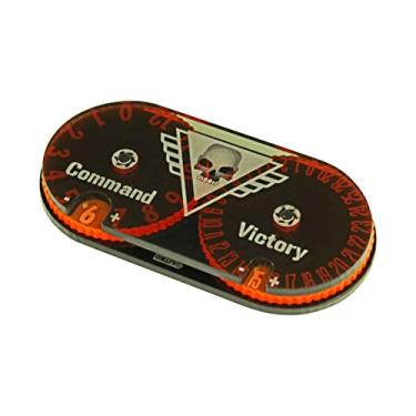 Imagem de LITKO Command & Victory Point Tracker | Compatible with Warhammer 40K: Kill Team | Laser-Cut Acrylic Score Dial | Command (0-12) & Victory Points (0-30) Indicator | Fluorescent Orange/Translucent Grey