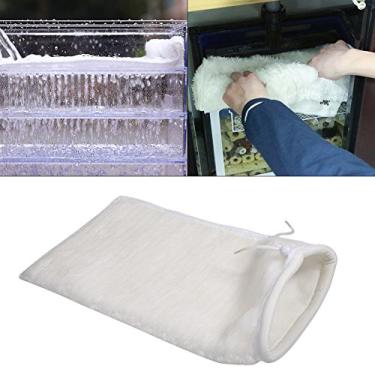 Imagem de Tnfeeon Saco de filtro de aquário, sacos de cordão de mídia de filtro reutilizável para tanque de peixes, bolsa de filtro de carvão para filtro de reservatório marinho saco de algodão
