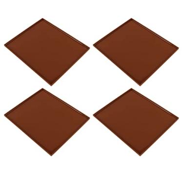 Imagem de Tapete de Cozimento de Silicone Antiaderente para Forno - Tapete de Pastelaria de Silicone Multiuso Aquecido, Perfeito para Frutas Secas, Assar e Cozinhar - Conjunto de 4