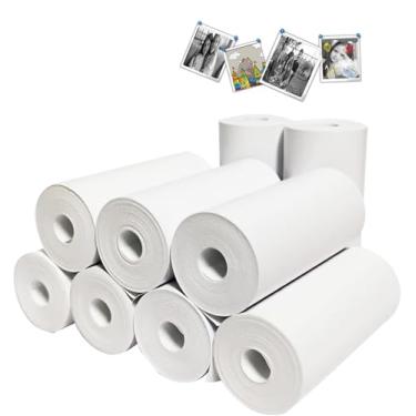 Imagem de Refil de papel para câmera instantânea infantil, 9 rolos de papel térmico para impressora fotográfica, refil de papel para câmera instantânea e impressora móvel