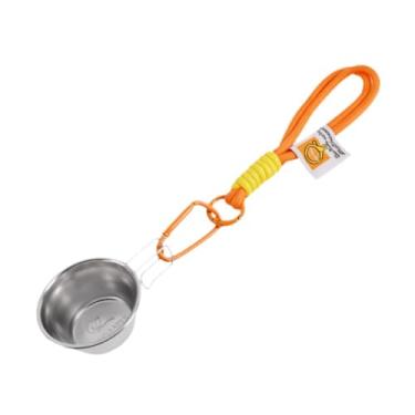 Imagem de Dynwave Tigela de isca de pesca, copo de acampamento, fácil de usar, reutilizável, portátil, compacta, caixa de comida para peixes, caixa de armazenamento, Laranja