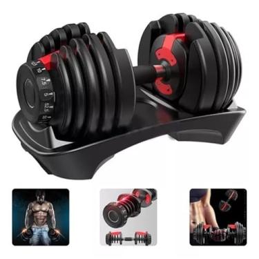 Imagem de Halter Regulável 24kg Dumbell Ajustável Drum Anilha Dumbbell