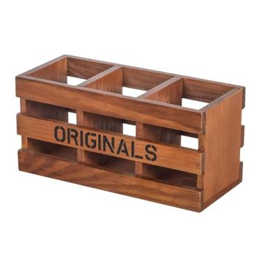 Imagem de Ｂｅｓｇａ Porta-canetas de madeira, caixa de lápis, grande capacidade, 3 compartimentos, decorativo, recipiente de caneta para sala de aula, pincéis de