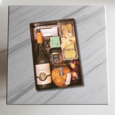 Imagem de Cesta de Presente com Vinho Branco Sabores da Terra Aniversário Homem Mulher Chefe