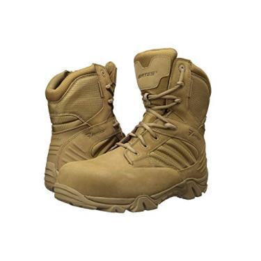 Imagem de Bota masculina Bates Gx-8 à prova d'água com bico composto lateral com zíper, Coyote, 14 X-Wide