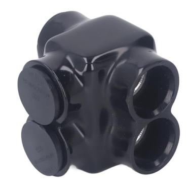Imagem de Conector de Emenda Isolada, Conector de Fio Isolado Porta Dupla Parafuso de 3/8 de Polegada Conector de Emenda de Cabo Múltiplo 2 Portas para Cabos de Cobre e Alumínio, Fio