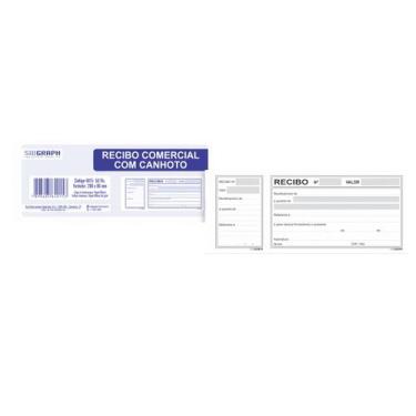 Imagem de Kit 10 Blocos de Recibo com Canhoto Sidgraph com 50 Folhas para Contro