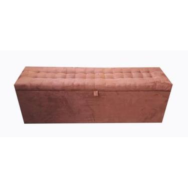 Imagem de RECAMIER PUFF BAÚ PARA CAMA BOX QUEEN SIZE  1,58CM  Terracota - NEGROM