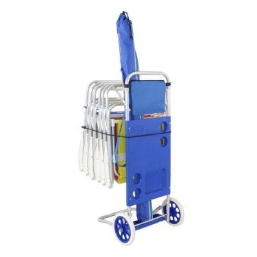 Imagem de Carrinho Mesa Para Praia Aluminio Com Bolsa E Avanço - Bel 704499