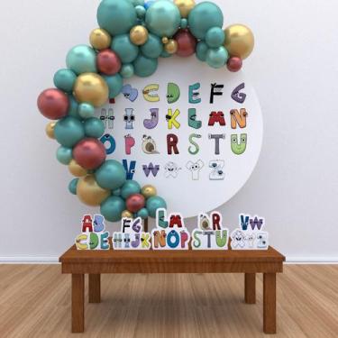 Imagem de Kit Festa Painel Redondo Alfabeto Lore  - IMPAKTO VISUAL
