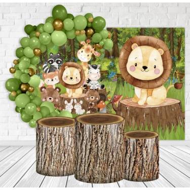Imagem de Kit Festa Casado Painéis + Capa Para Cilindros Animais Do Bosque-IMPAK