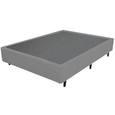 Imagem de Base Cama Box Casal 26x138x188cm Suede Cor Cinza